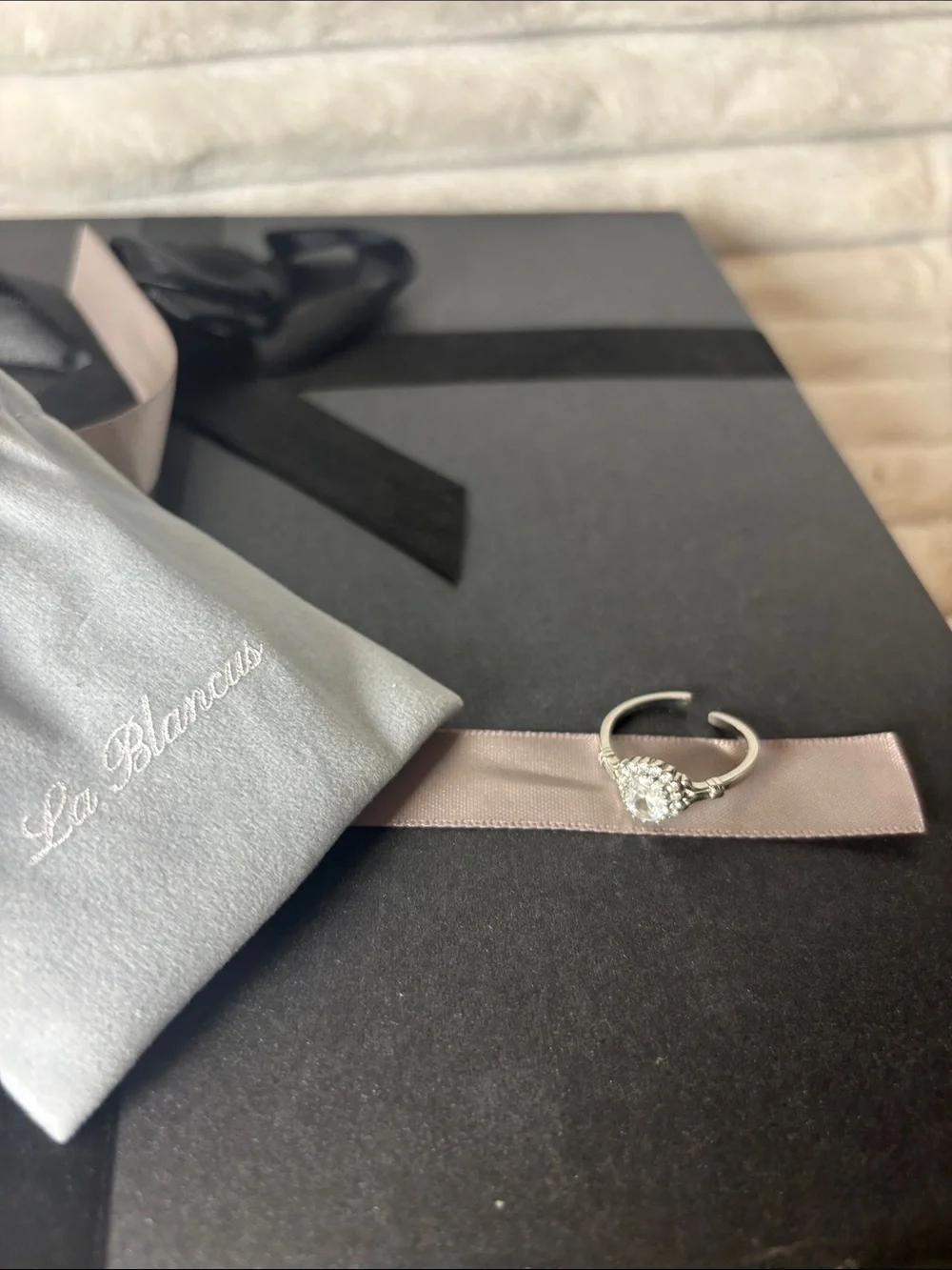 La Blancus Silver tone Size 7 and up Cubic Zirconia Ring NWT